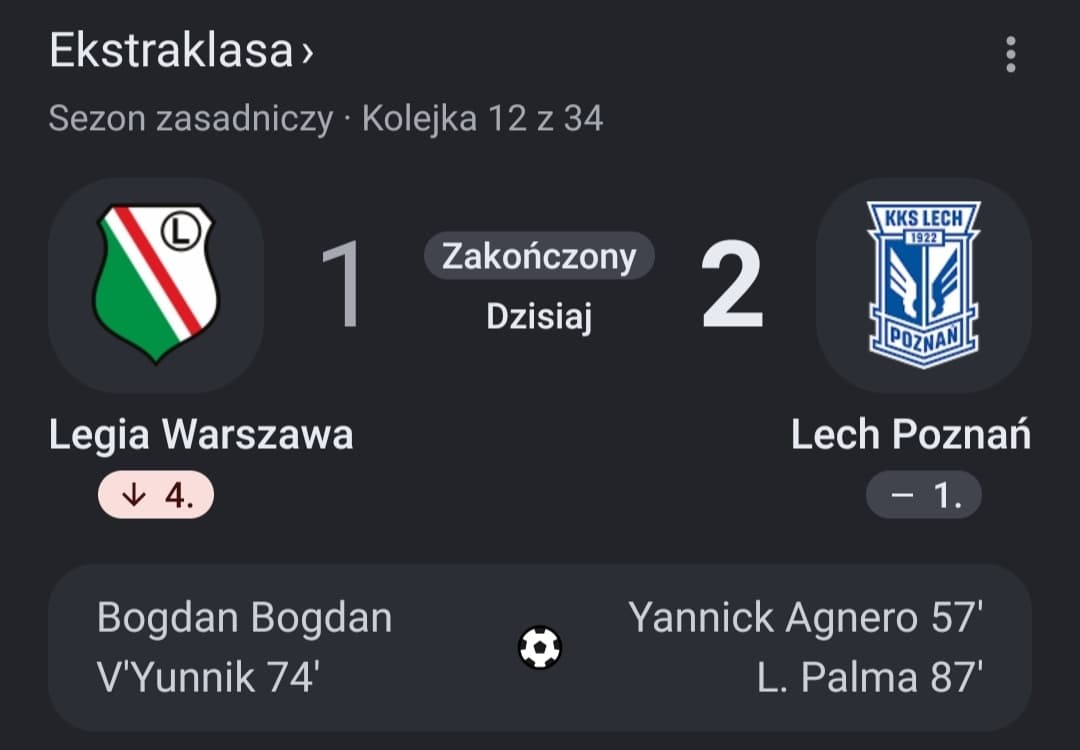 Lech wygrywa z Legia i zostaje liderem! Wieczór rezerwowych