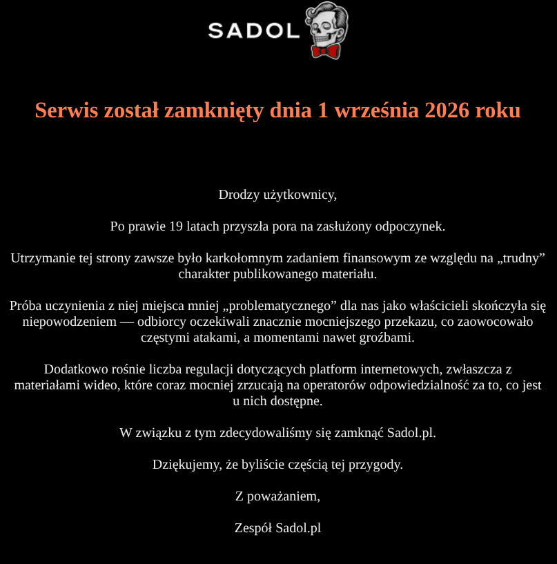 Sadol.pl - THE END