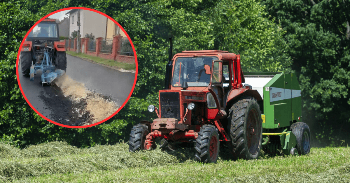 Rolnik przeorał nowy asfalt w Gliwicach. Prezydentka miasta reaguje