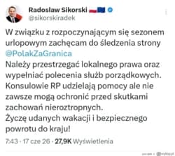 Pan Radosław to jednak fachowiec jest. Kontekst - banda idiotów z Ruchu Obrony Granic chciała robić dymy w Berlinie i zaskoczyło ich to, że niemiecka policja działa i się w tańcu nie pierniczy. #polityka #bekazpisu #bekazprawakow