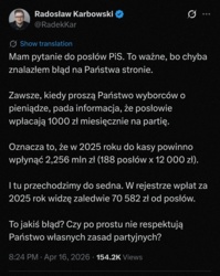 Od siebie dodam, że nie znajdziecie wpłat od Mariusza Błaszczaka czy Jarosława Kaczyńskiego. polityka