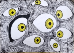 #narysunki Koniec śmiechów i chichów. Czas na horror, a przynajmniej takie miałam założenie. XD Chora jestem, to miałam czas aby się z tym pierdzielić. Pod koniec już mnie wkurzał ten rysunek. Nie mam jeszcze takiej pracowej cierpliwości.  Dodam, że mocno inspirowałam się