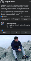 Można ją lubić bądź nie, ale z z patologią ładnie walczy :smiley: Ciekawe jak reagują ludzie którzy dostają wezwanie na komendę za wpis na Facebooku xD #polska #internet