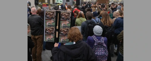 Protest w obronie dzików w Warszawie
