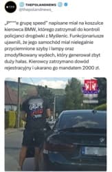 BMW, przyciemnione do zera szyby i lampy, wieśniacki i byle jak przyklejony spojler, ramka rejestracji "illegal night" XD, wydech przy którym najpierw cię słychać a dopiero potem widać, najpewniej łysa pała, koszulka przeznaczona dla osób poniżej 60 IQ do pełnego bingo drogowego