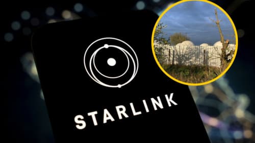 Pożar stacji bazowej Starlinków na Mazowszu.